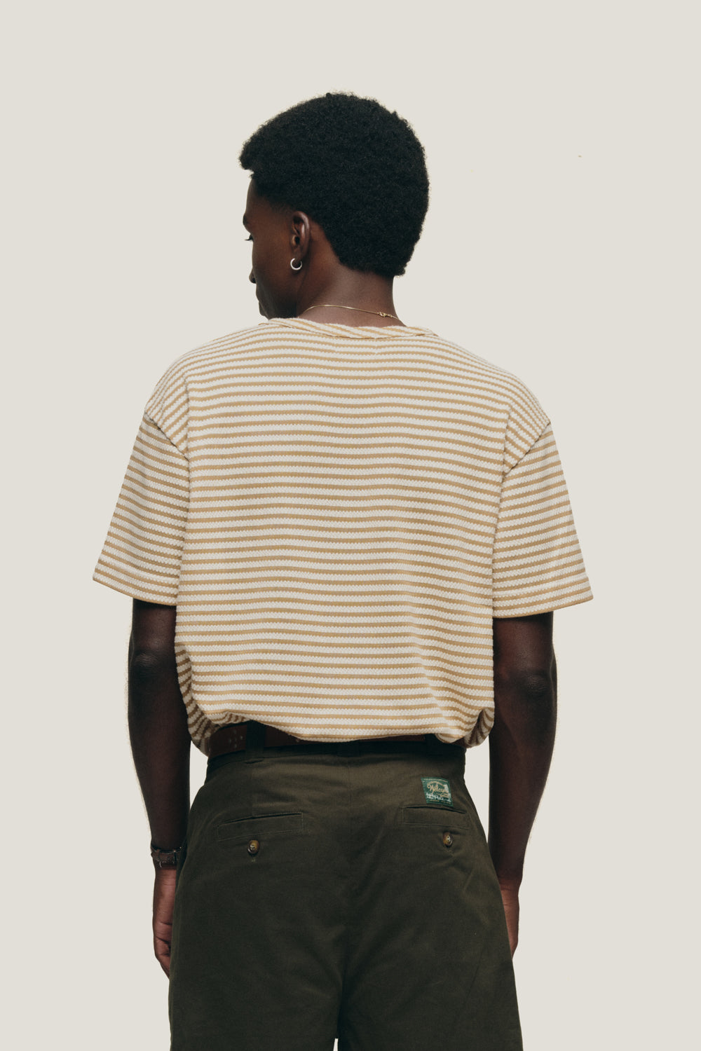 Yellow & White Striped Knit Tee