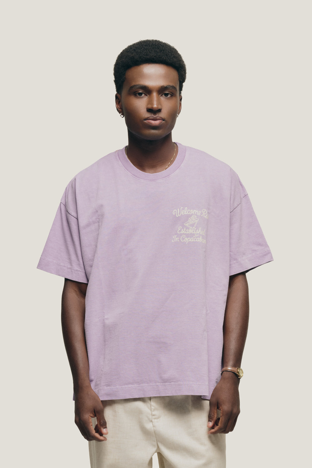 Lilac 'Fit Dices Boxy' Tee