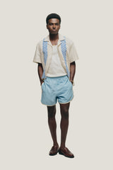 Light Blue Nylon Shorts