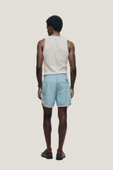 Light Blue Nylon Shorts