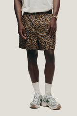Leopard Tailoring Double Shorts