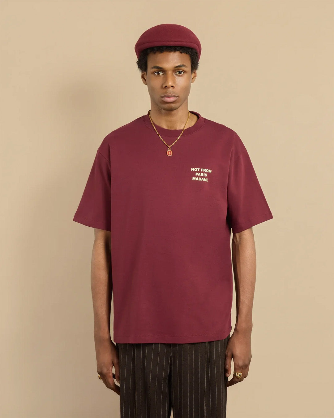 Burgundy Le Tshirt Slogan