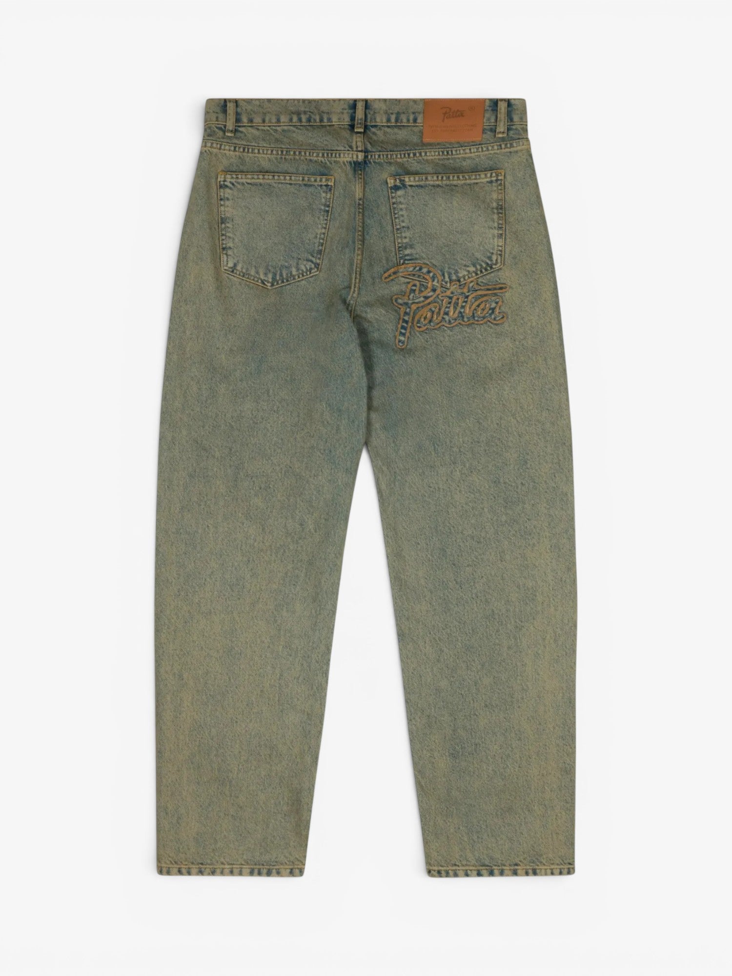 Light Blue Sandwashed 'Dirty Whiskers' Denim Pants