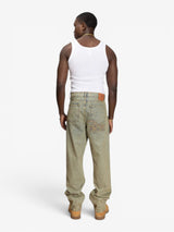 Light Blue Sandwashed 'Dirty Whiskers' Denim Pants