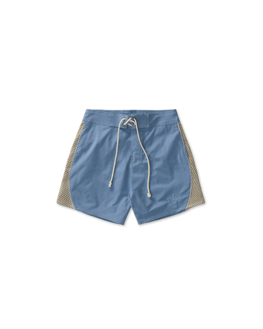Light Blue 'Curved' Mesh Boardshorts