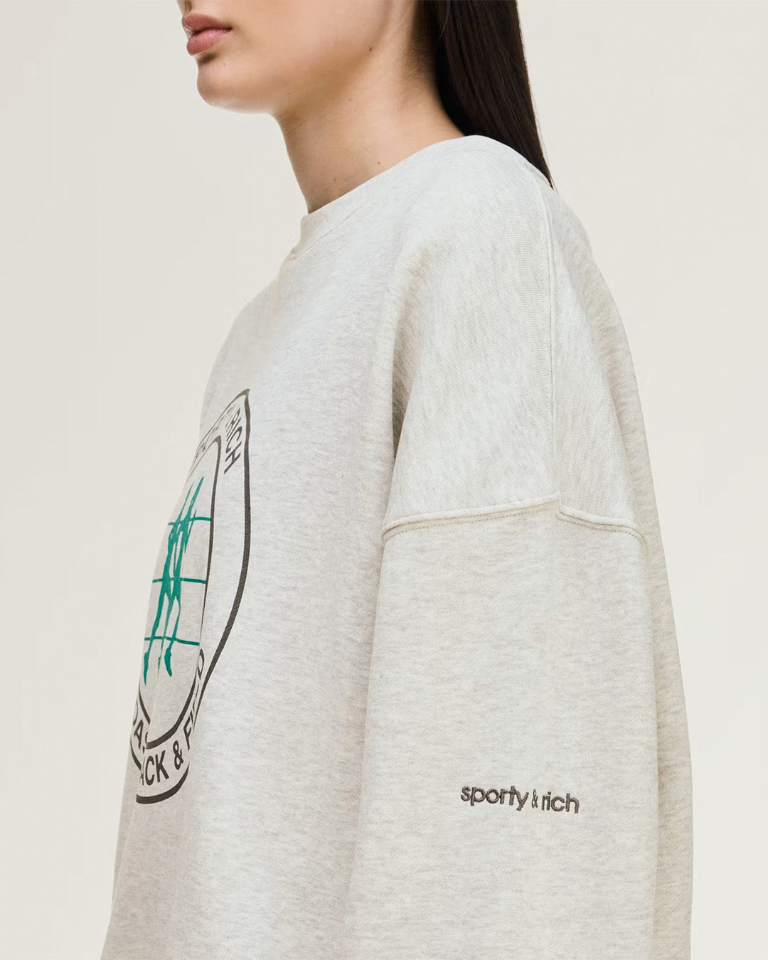 Light Grey Heather Crewneck X SPORTY & RICH