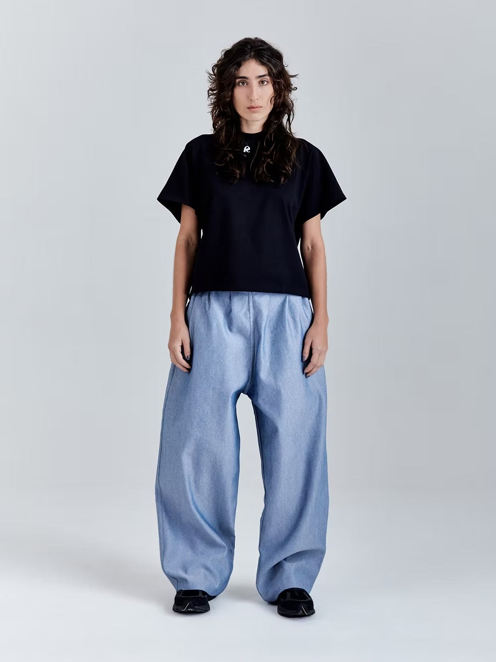 Ligth Blue Wide Denim Pants