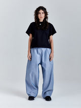 Ligth Blue Wide Denim Pants
