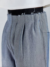 Ligth Blue Wide Denim Pants