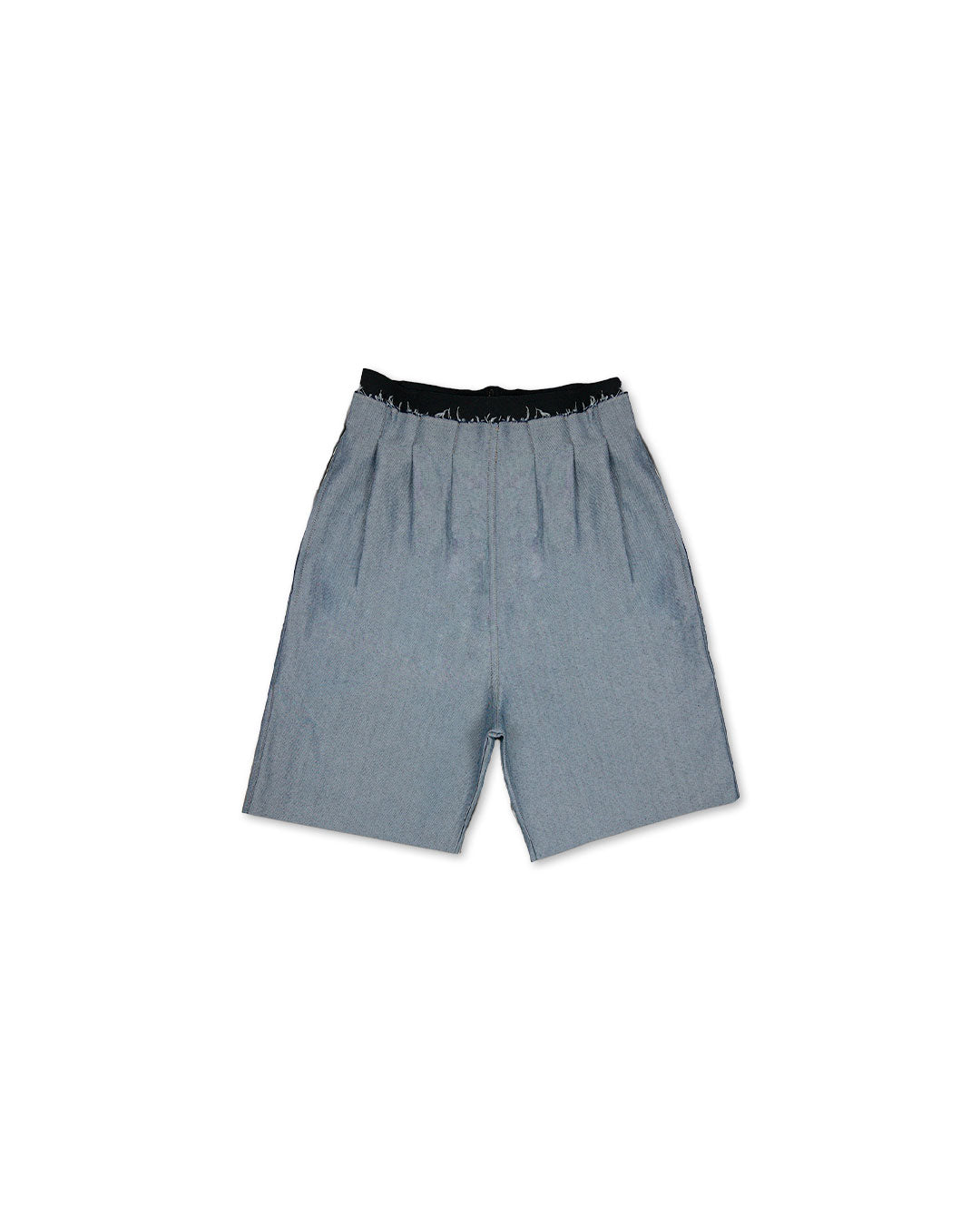 Ligth Blue Wide Denim Shorts