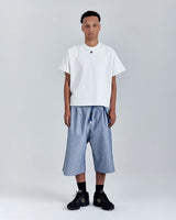 Ligth Blue Wide Denim Shorts
