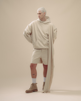 Beige Fleece Hoodie