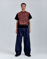 Navy Wide Denim Pants
