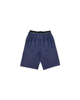 Navy Wide Denim Shorts
