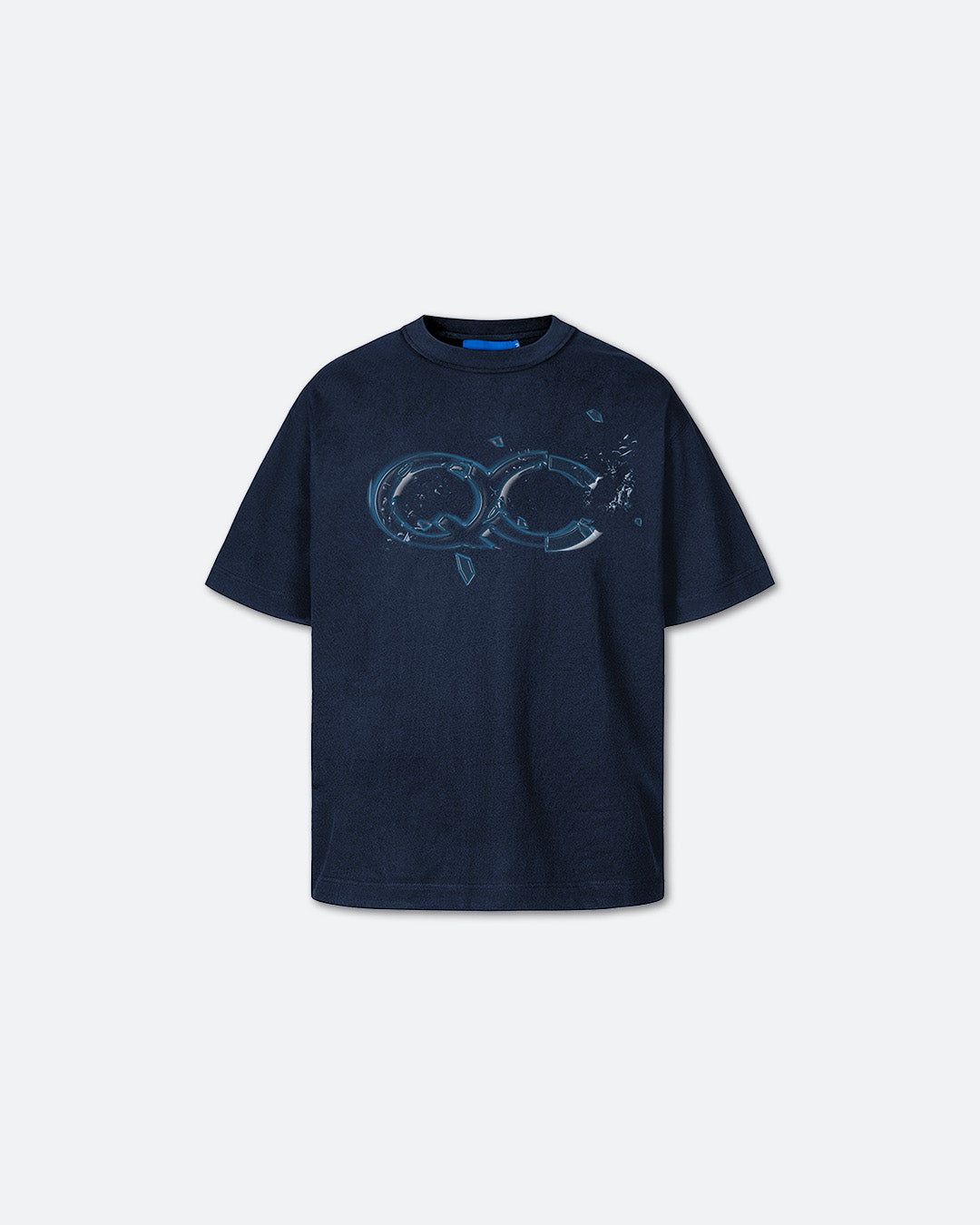 Navy Fragile Boxy Tee