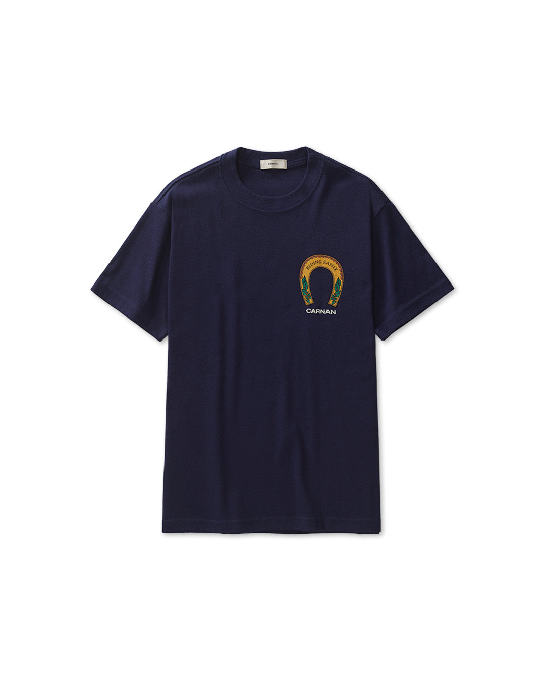 Navy 'Horses Painting' Heavy Tee