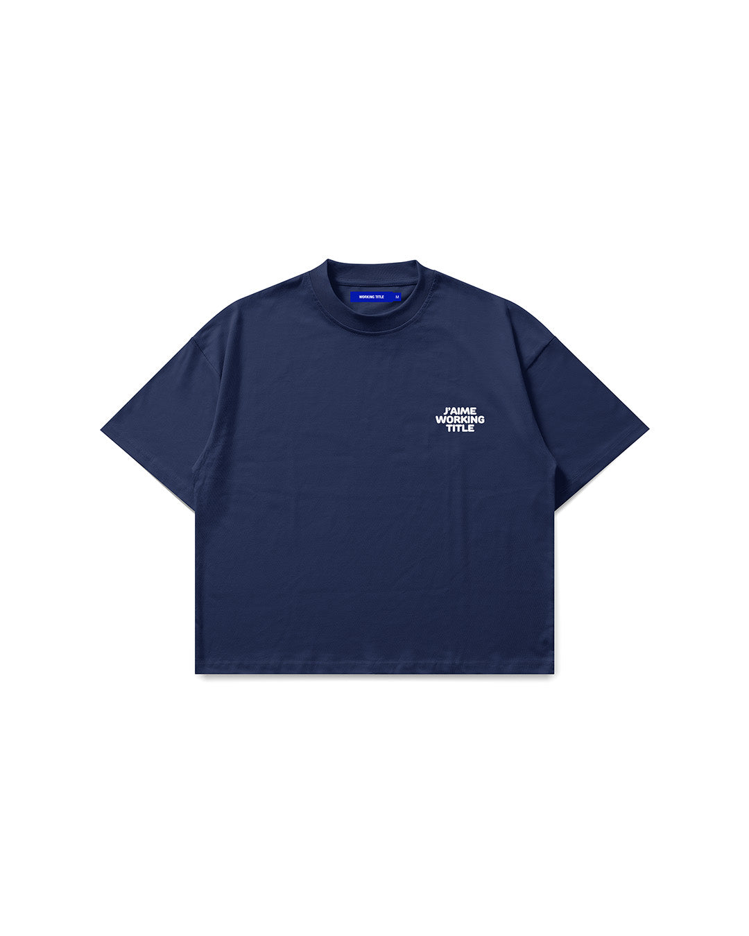 Navy 'Pardon My French' Oversized Boxy Tee