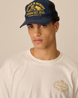 Navy Raw 'Farm House' Trucker Cap