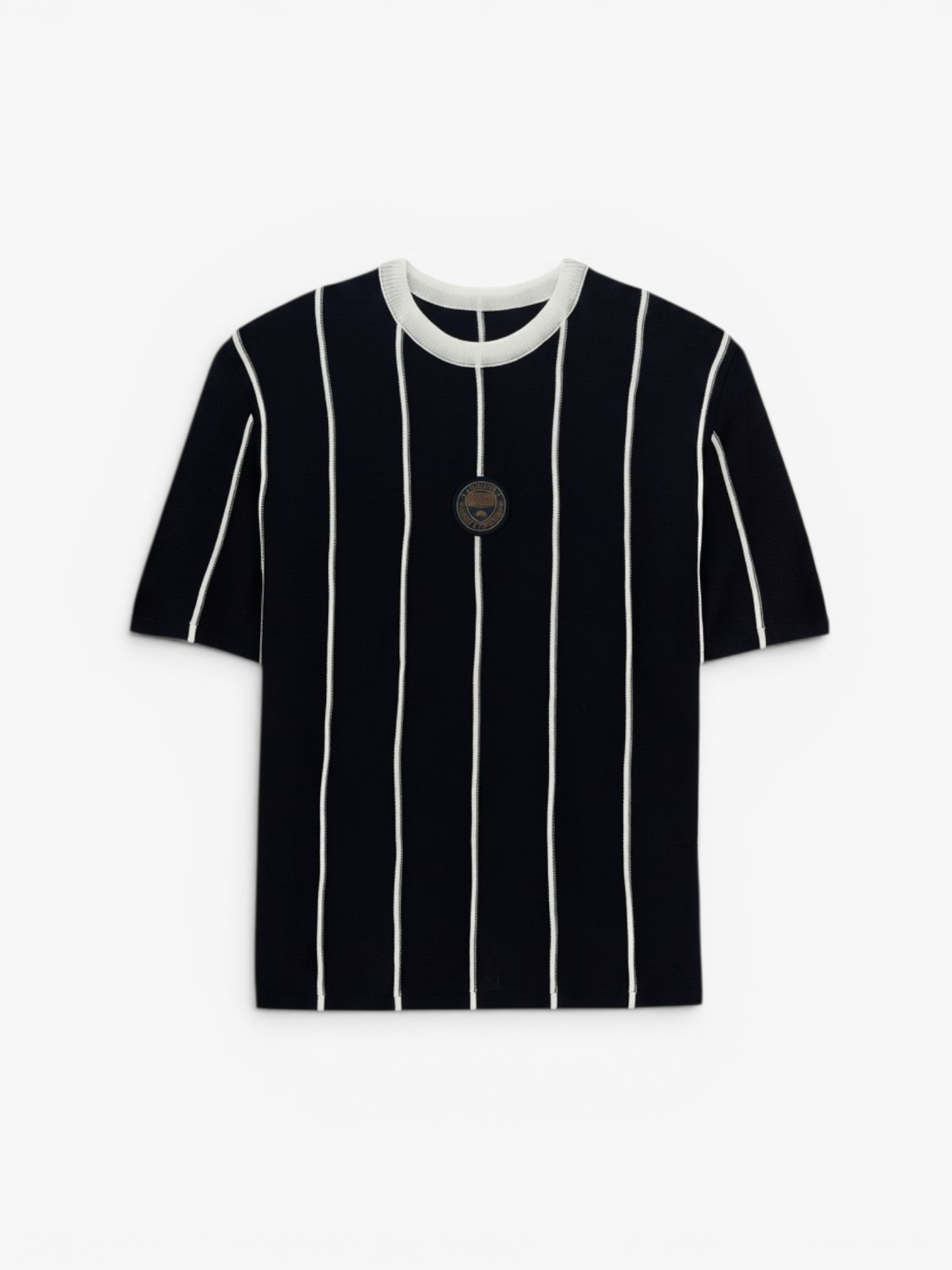 Navy Striped Tricot Jersey