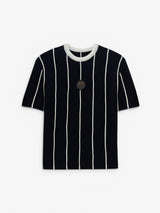 Navy Striped Tricot Jersey