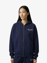Navy 'International' Zip Hoodie