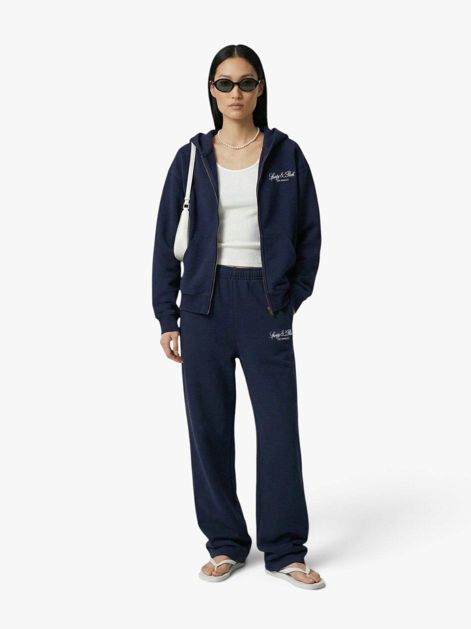 Navy 'International' Zip Hoodie