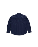 Navy 'Logo' Striped Shirt