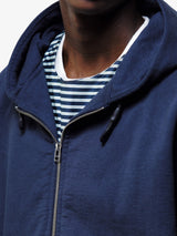 Navy 'Omega' Zip Hoodie