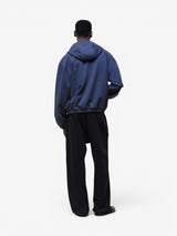 Navy 'Omega' Zip Hoodie