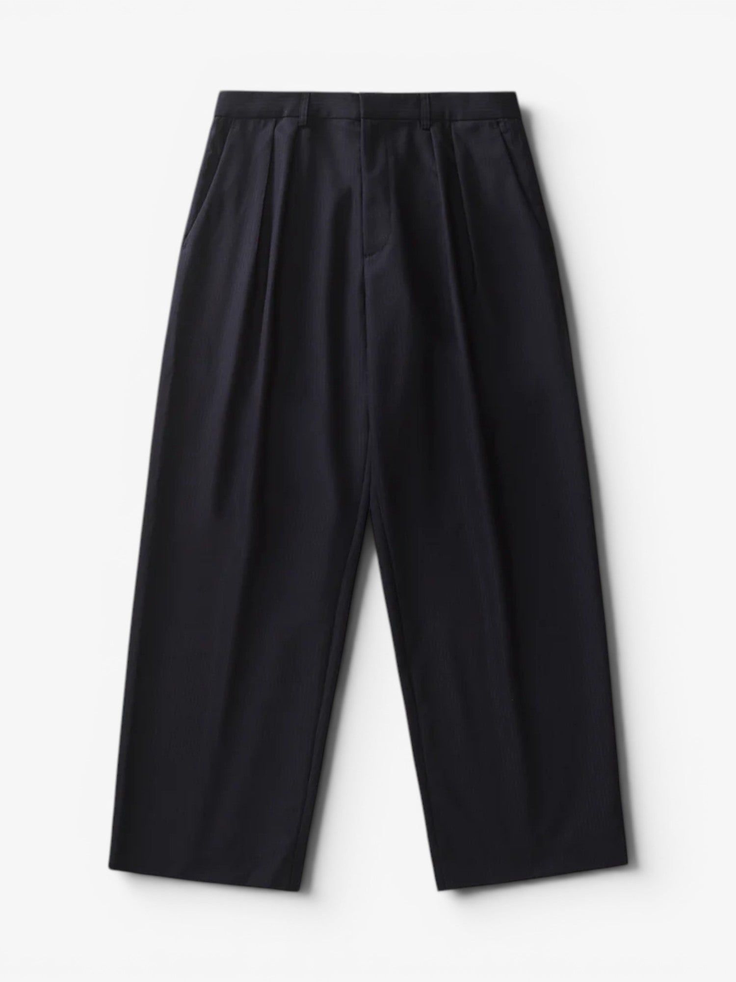 Navy Striped Tailored Pants