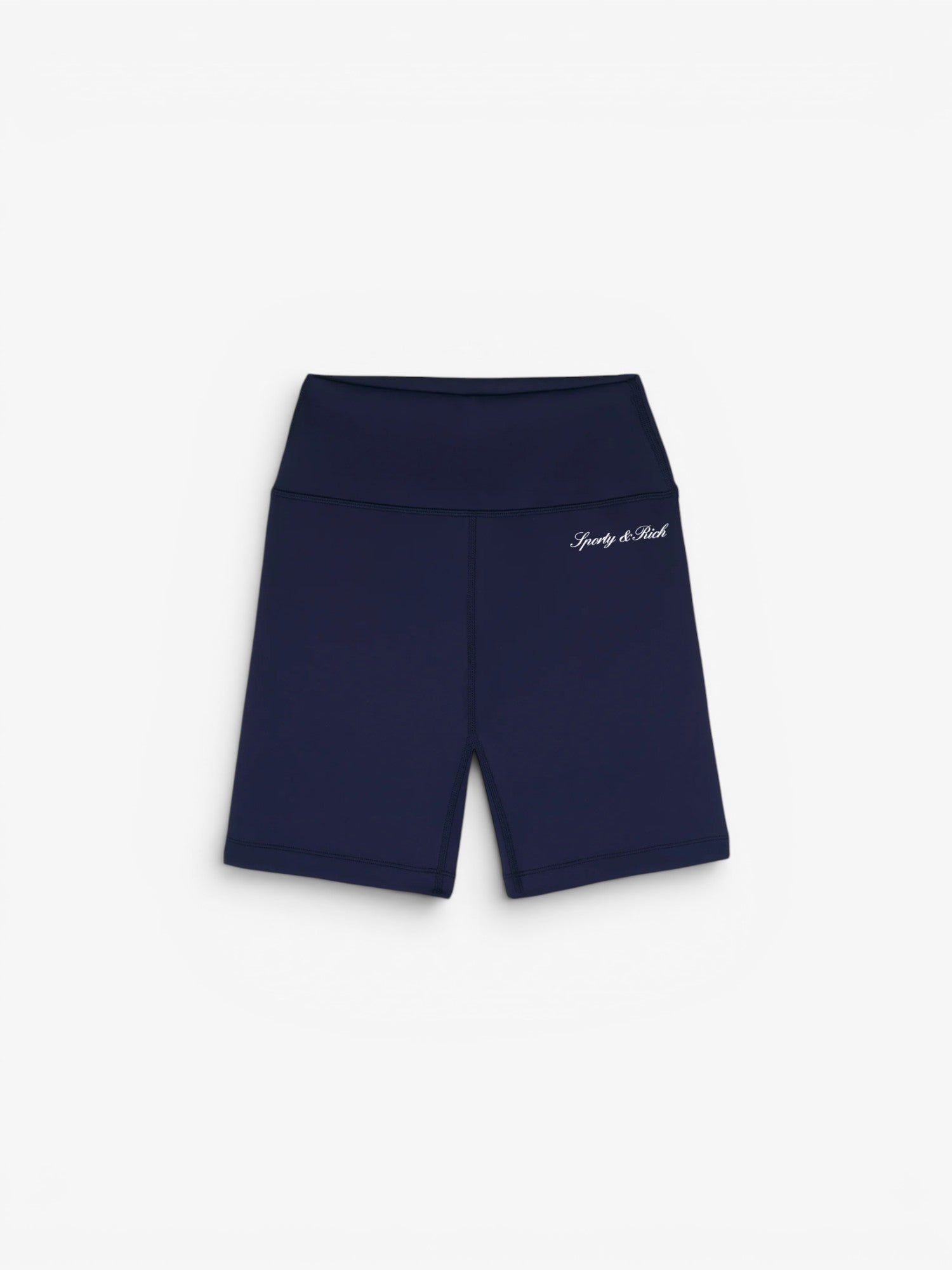 Navy & White 'Signature Logo' Biker Shorts