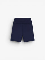 Navy & White 'Signature Logo' Biker Shorts