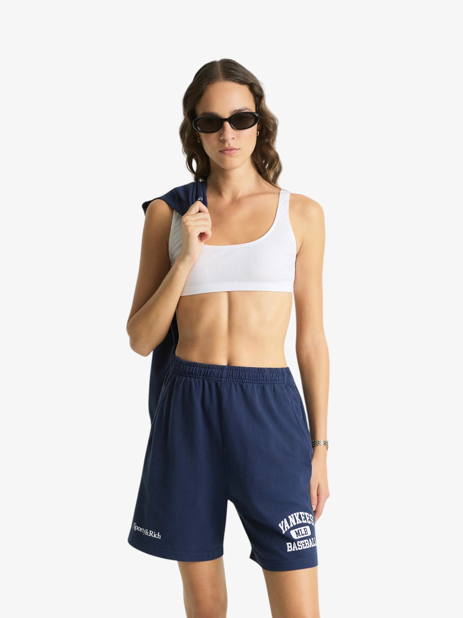 Navy 'Yankees' Ivy Gym Shorts