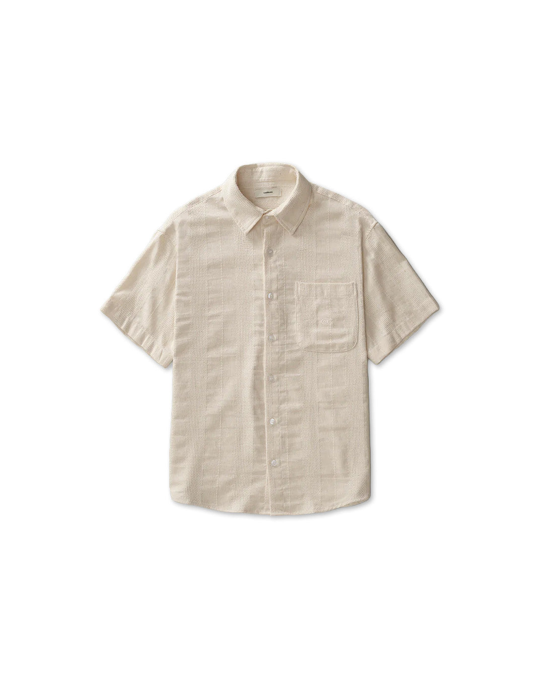 Off-White Textured Short Sleeve Shirt