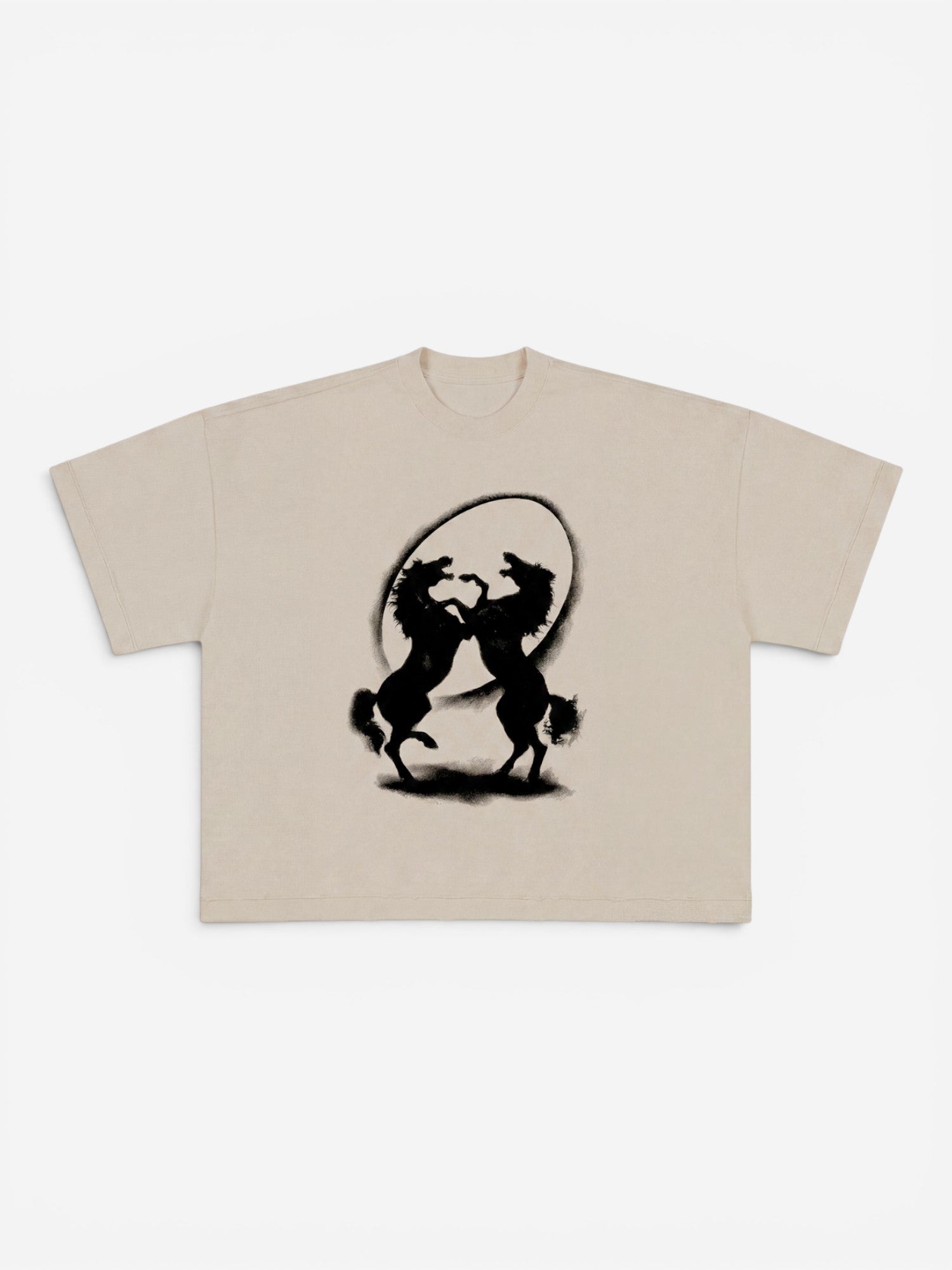 Off-White 'BLK Horses' Boxy Tee