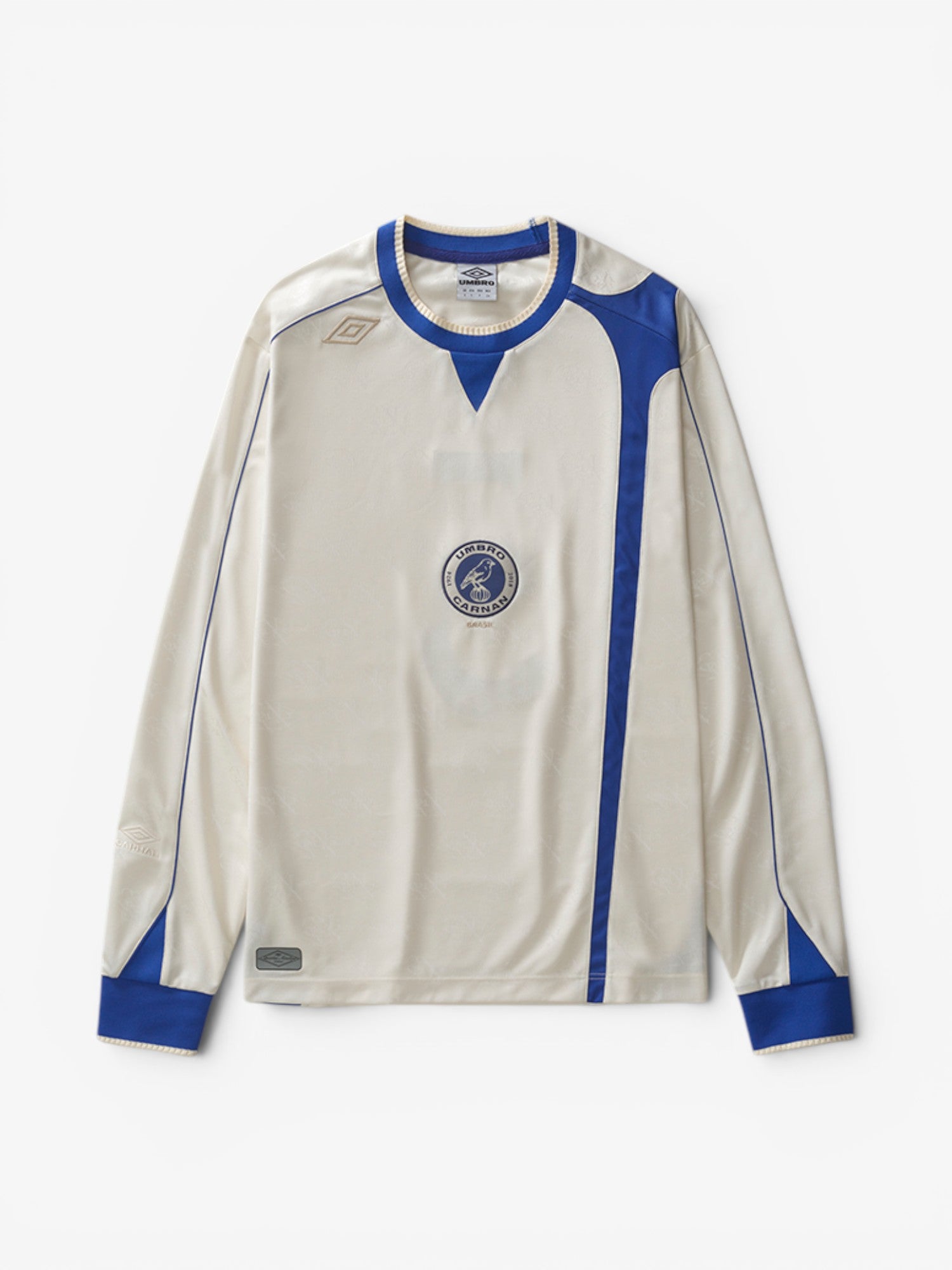 Off-White & Blue 'Away' Longsleeve Jersey X UMBRO
