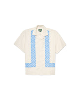 Off-White/Blue 'Sheen' Embroidered Shirt