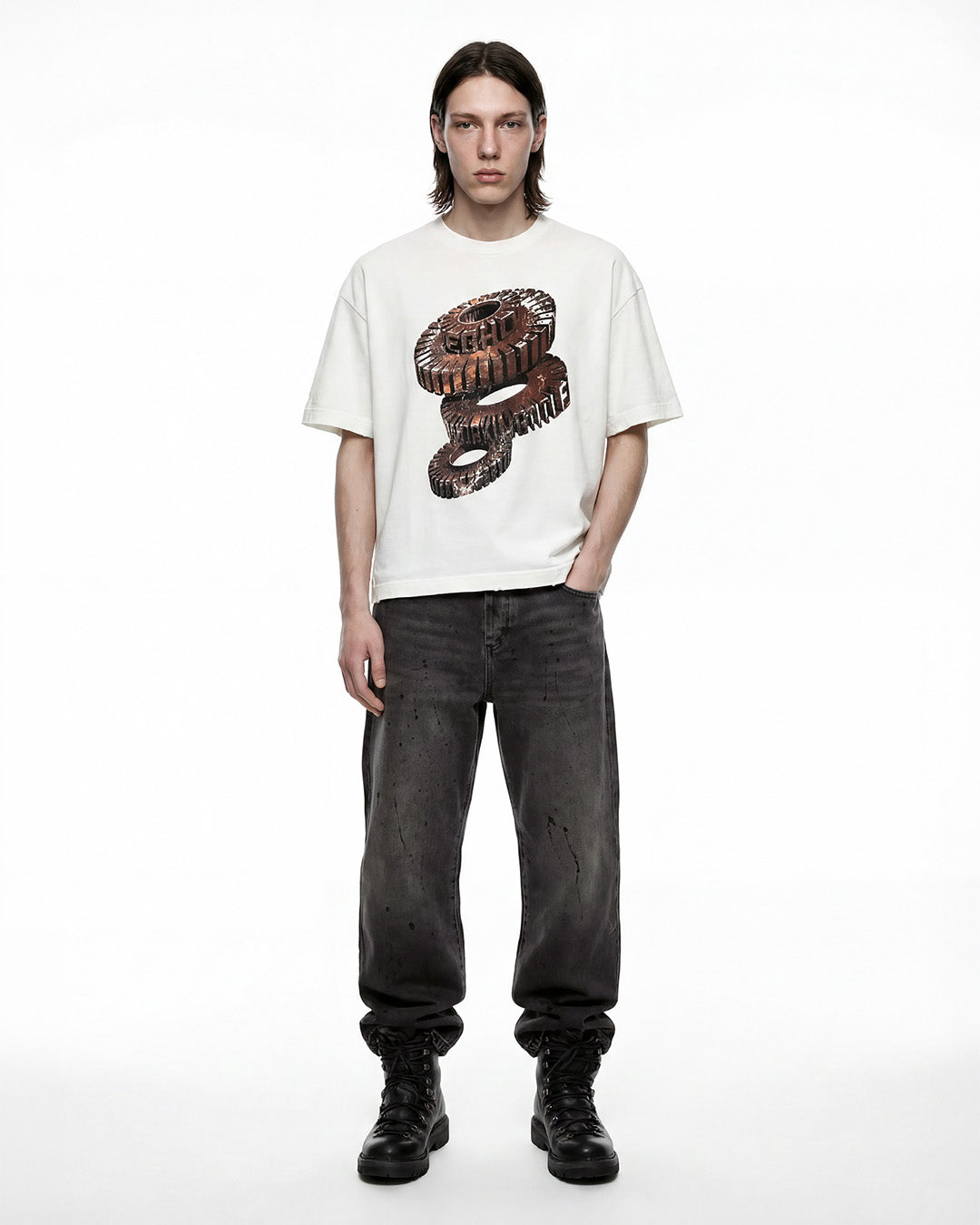 Off-White 'Gears' Boxy Tee X EGHO STUDIOS