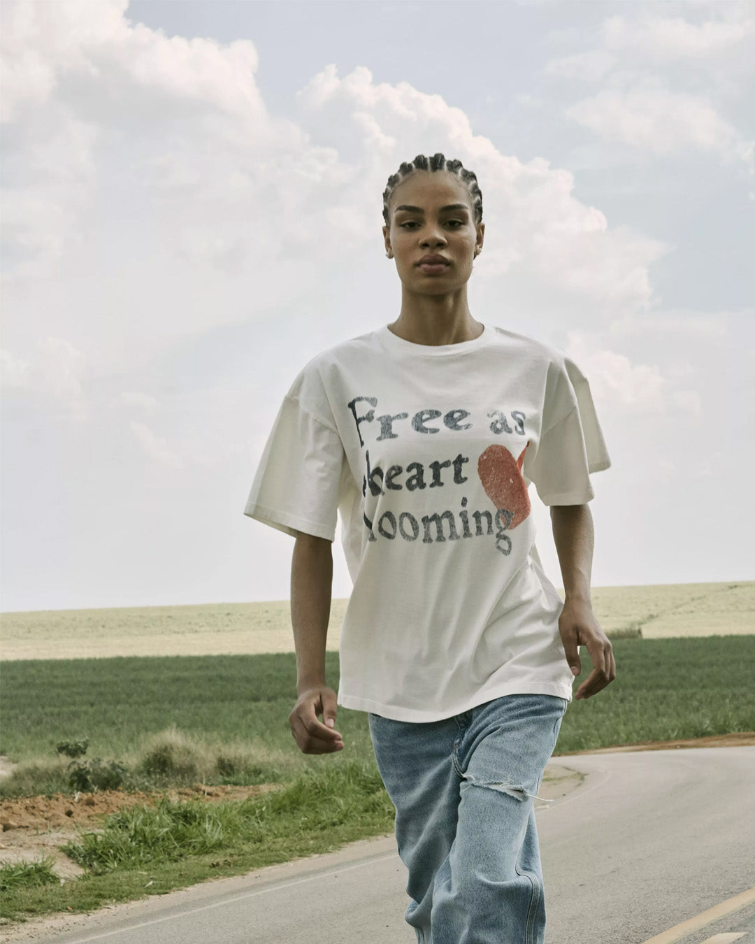 Off White Heart Booming Tee