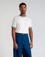 Off/Blue 'Vintage' Slim Tee