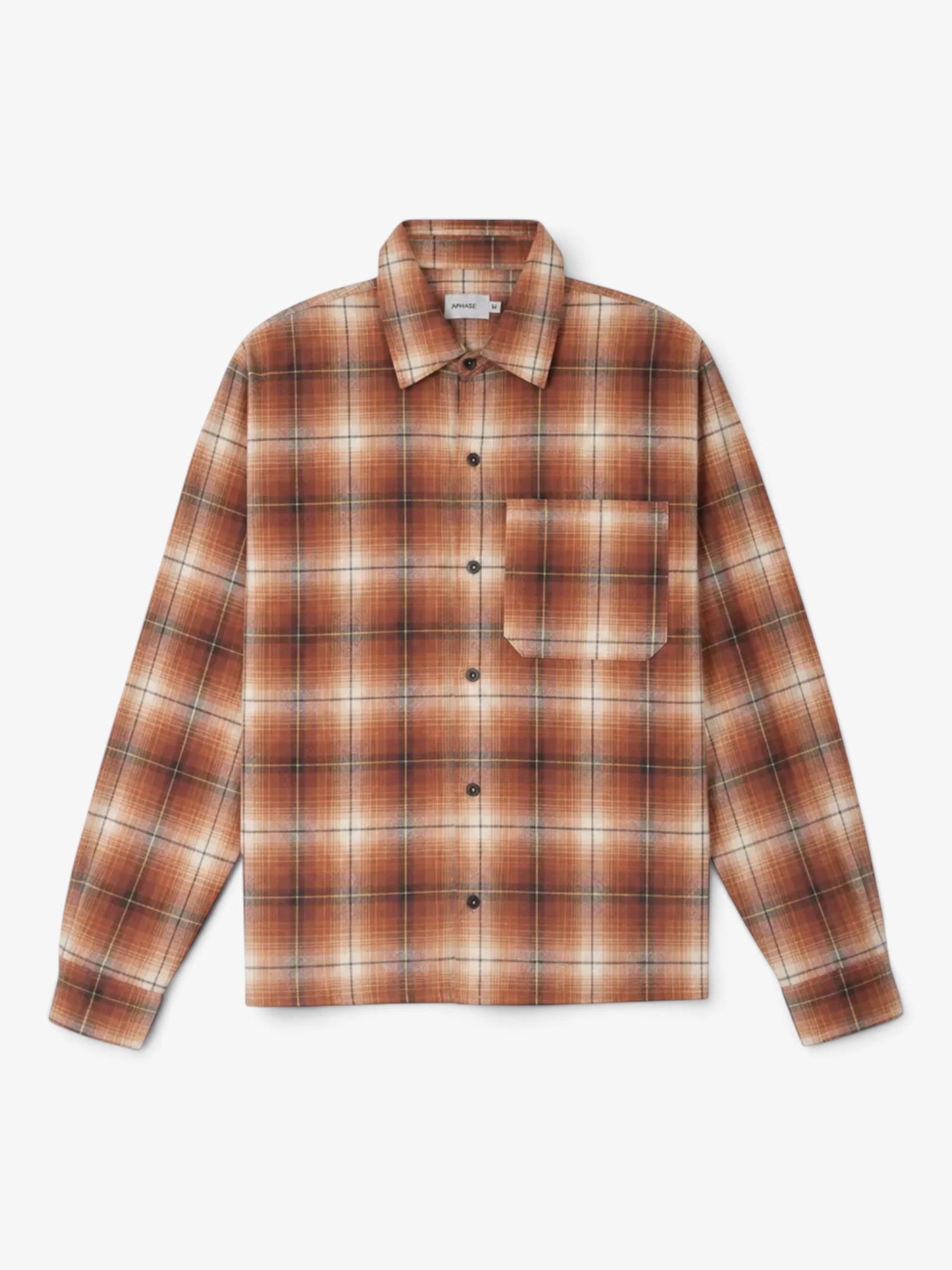 Orange Faded Checked Shirt