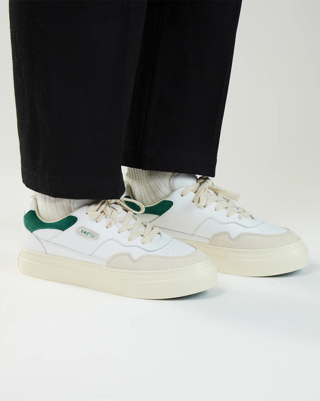 Pearl Leather - White/Green