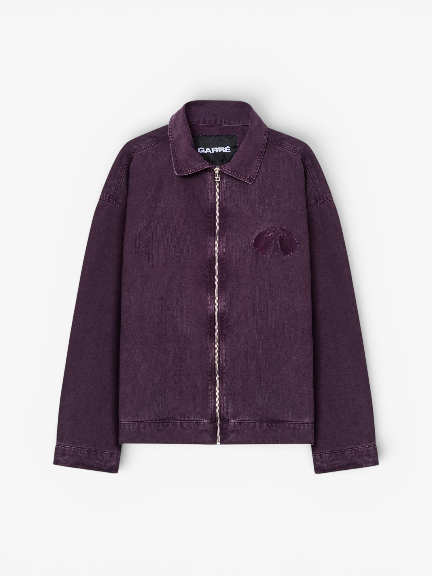 Purple Twill Zip Jacket