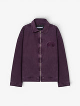 Purple Twill Zip Jacket