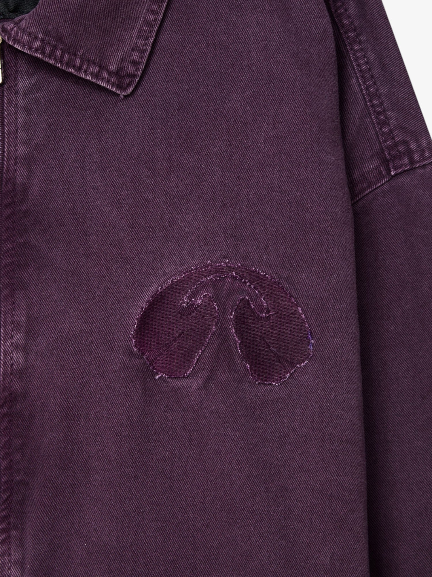 Purple Twill Zip Jacket