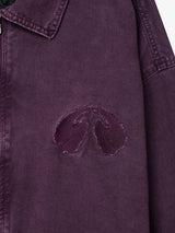 Purple Twill Zip Jacket