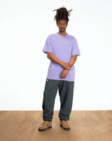 Purple Washed 'Basic Pocket' Tee
