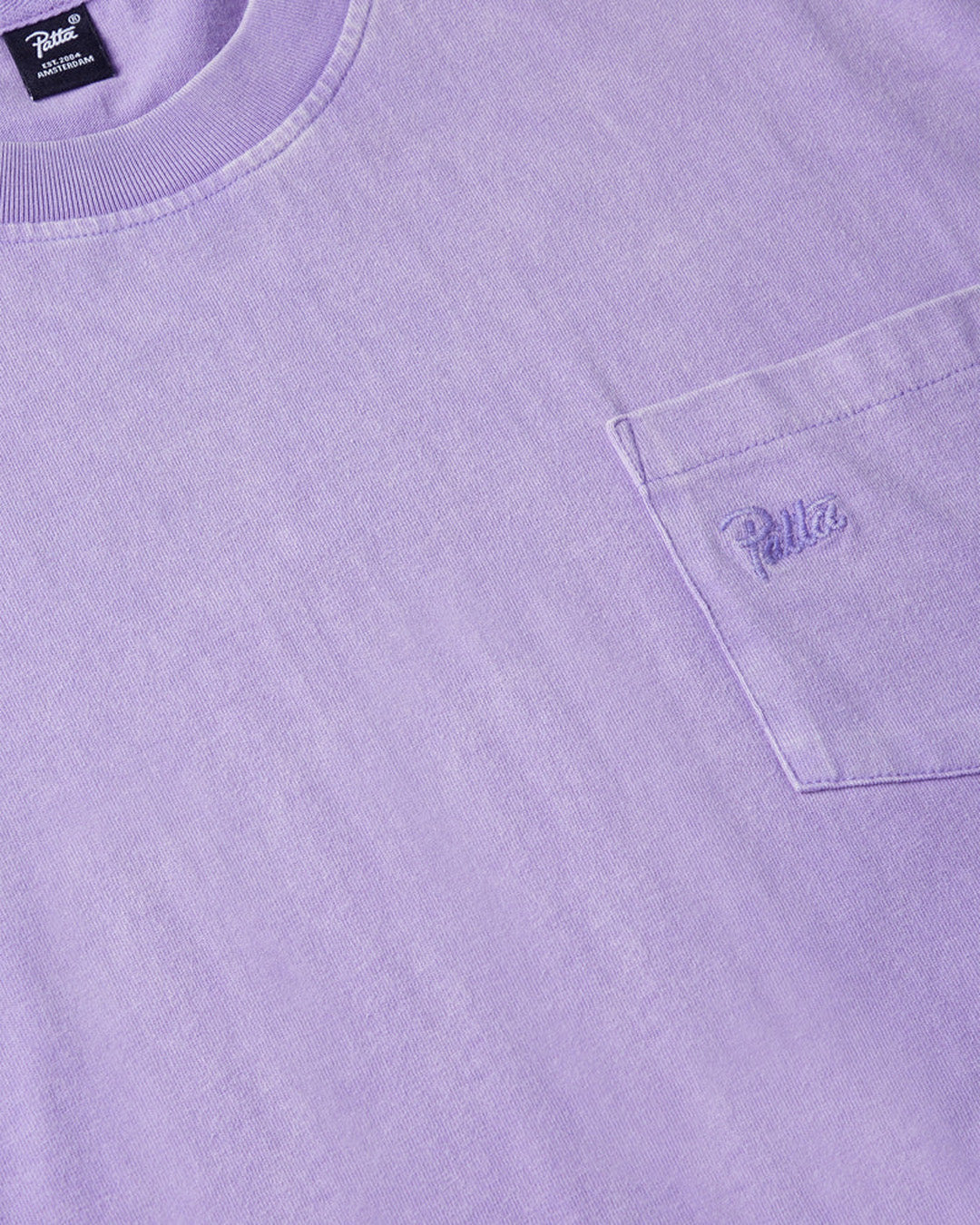 Purple Washed 'Basic Pocket' Tee