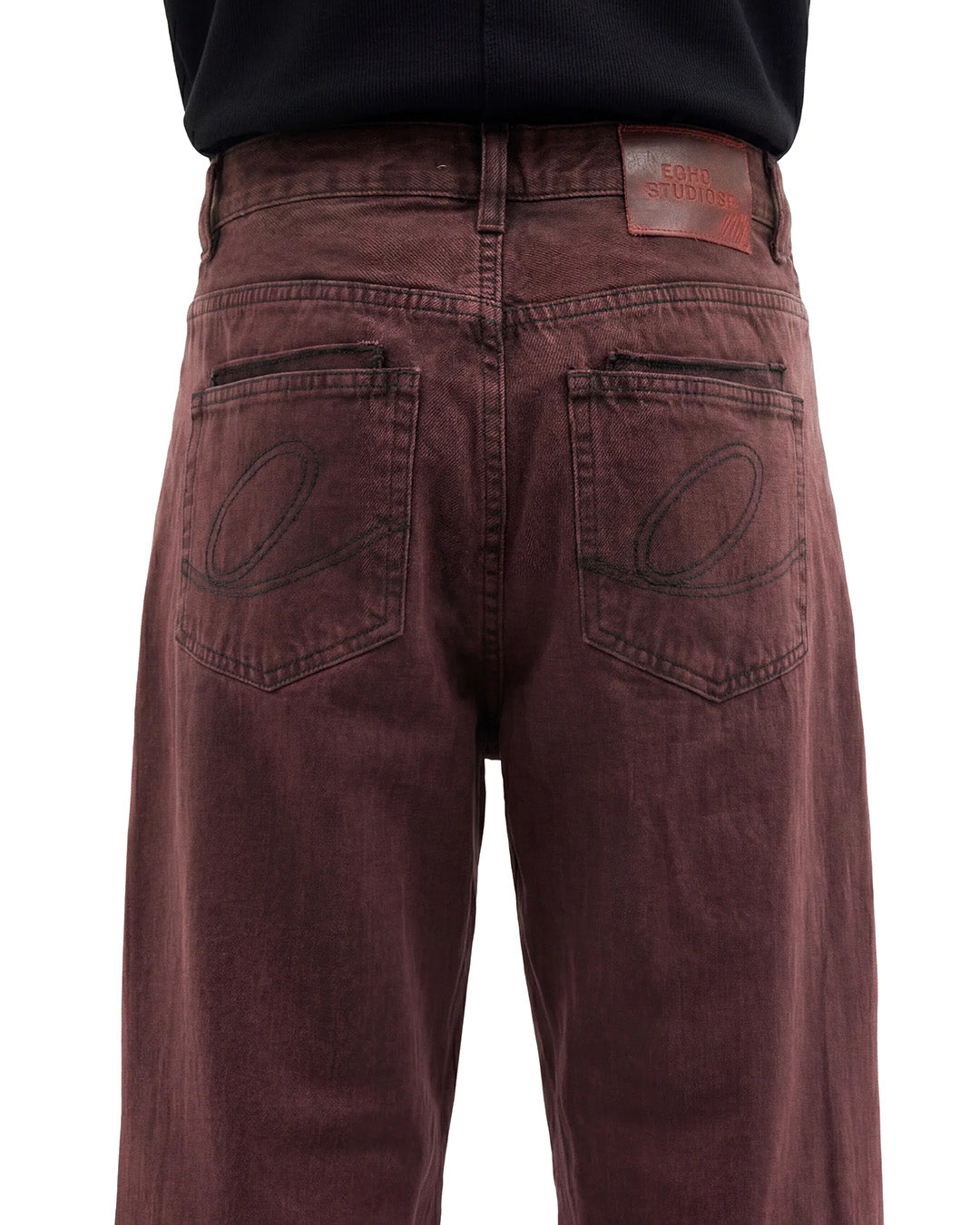 Red 'Blood' Wide-Leg Jeans