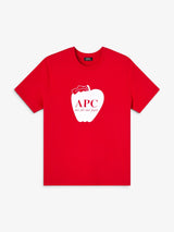 A.P.C. - Camiseta 'Print' Vermelha